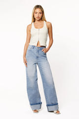 Abrand 94 High Wide Jeans - Jordan Worn Turn Up