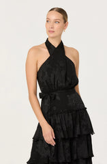 Adamaris Tiered Halter Maxi Dress