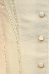 Buttoned Corset And Lapel Skirt