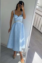 Jacquard Corset Midi Dress