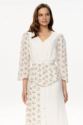 Long Sleeve Button Front Top