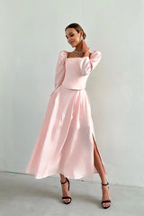 Voluminous Sleeve Corset Top