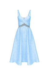 Jacquard Corset Midi Dress