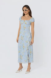 Florence Floral Puff Sleeve Maxi Dress