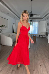 Bustier Flare Vneck Dress
