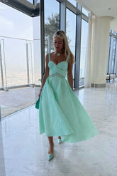 Jacquard Corset Midi Dress