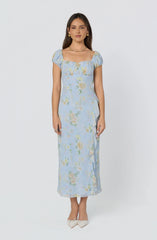 Florence Floral Puff Sleeve Maxi Dress