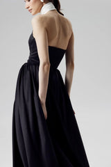 Tuck Corset Top Midi Dress