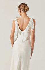 Allexina Satin Midi Dress