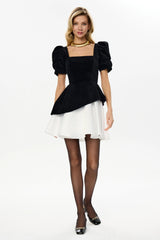 Square Neck Short Sleeve Top
