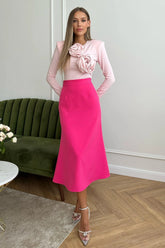 Viscose Midi Skirt