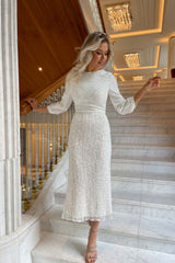 Sequin Fitted Midi Dress