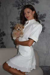 Short Sleeve Shirt with Voluminous Shoulders