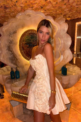 Mini Dress With Corset And Gathering