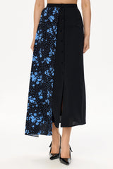 Button Midi Skirt