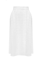 Sequin Button Midi Skirt