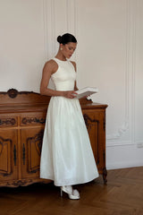 Midi Dress With Puffy Skirt