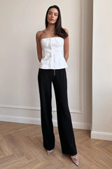 Straight Leg Pants Without Belt