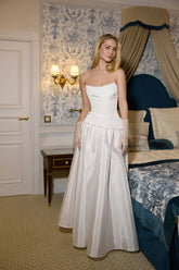 "Serment" Buttoned Corset And Lapel Skirt