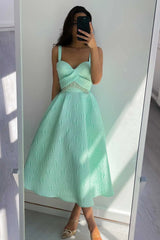 Jacquard Corset Midi Dress