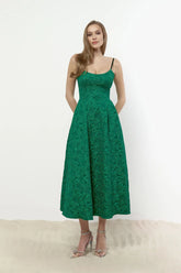 Jacquard Fitted Corset Bustier Dress