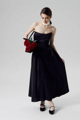 Tuck Corset Top Midi Dress