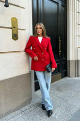 Cropped Double Breasted Coat