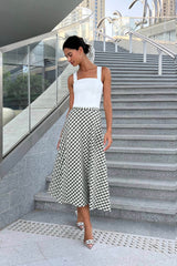 Flare Midi Skirt