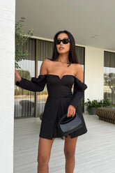 Long Sleeve A-Line Mini Dress