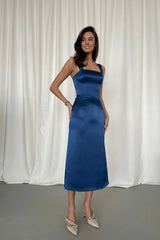 Fitted Straight Corset Midi Dress