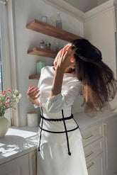 High waist belt with edging