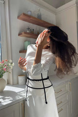 High waist belt with edging