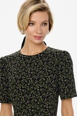 Short Sleeve Floral Midi Dress