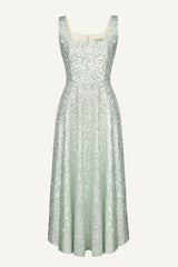 Sequin Square Neck Midi Dress