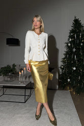 Straight Maxi Skirt with a Back Slit