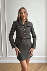 Plaid Tweed Mini skirt