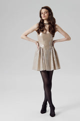 Textured Corset Sequin Mini Dress