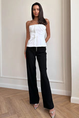 Straight Leg Pants Without Belt