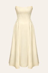 Tuck Corset Top Midi Dress