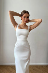 Square Neck Midi Dress