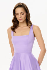 Strap Decorated Bodice Midi Dress