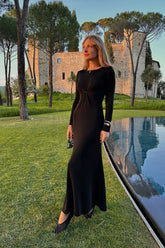 Knitted Long Sleeve Maxi Dress