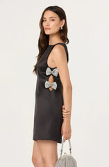 Kinsey Satin Bow Mini Dress