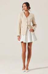 Lysanor Collarless Tweed Jacket