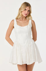 Reina Embroidered Floral Mini Dress