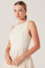Lillemor 3D Textured Midi Dress