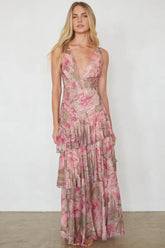 Imogen Mesh Tiered Maxi Dress