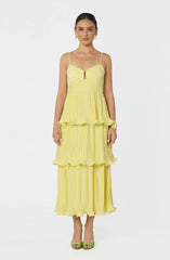 Lupin Pleated Tiered Maxi Dress