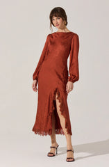 Ilaria Floral Jacquard Midi Dress