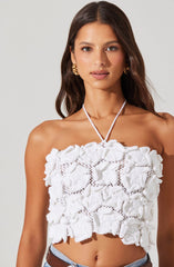 Primula Crochet 3D Floral Top